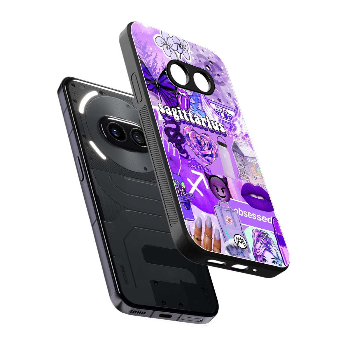 sagittarius aesthetic collage back phone cover | glass case for nothing phone 2a