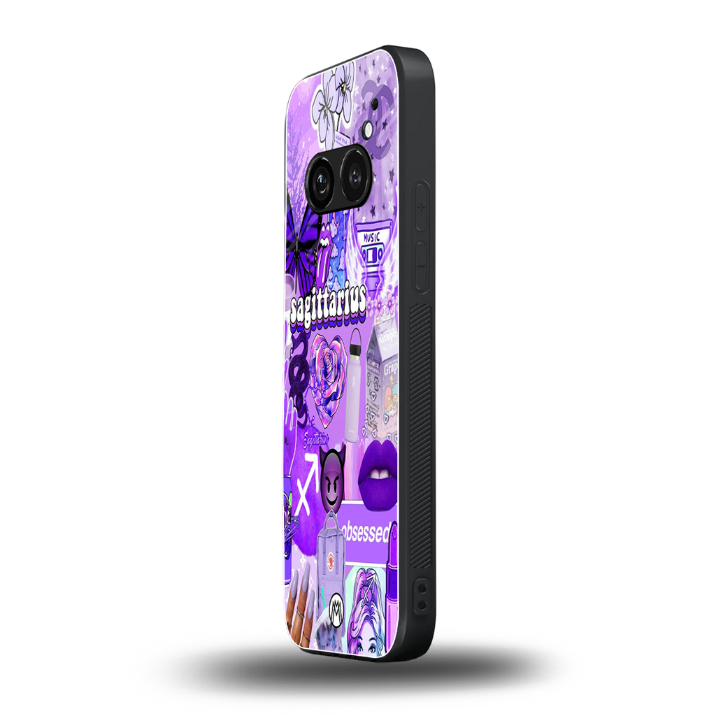 sagittarius aesthetic collage back phone cover | glass case for nothing phone 2a