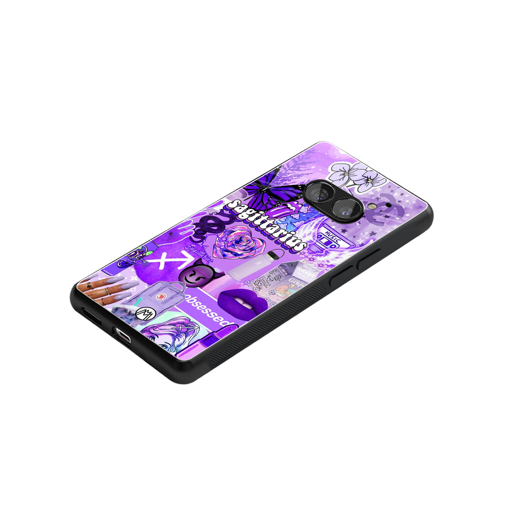 sagittarius aesthetic collage back phone cover | glass case for nothing phone 2a