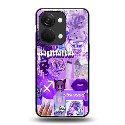 sagittarius aesthetic collage back phone cover | glass case for oneplus nord 3