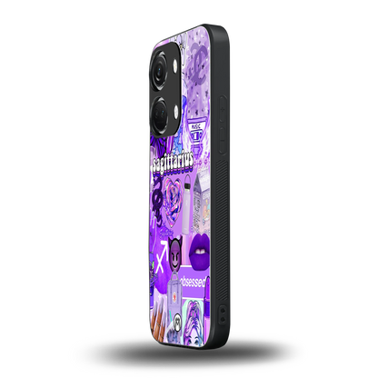 sagittarius aesthetic collage back phone cover | glass case for oneplus nord 3