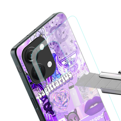 sagittarius aesthetic collage back phone cover | glass case for oneplus nord 3