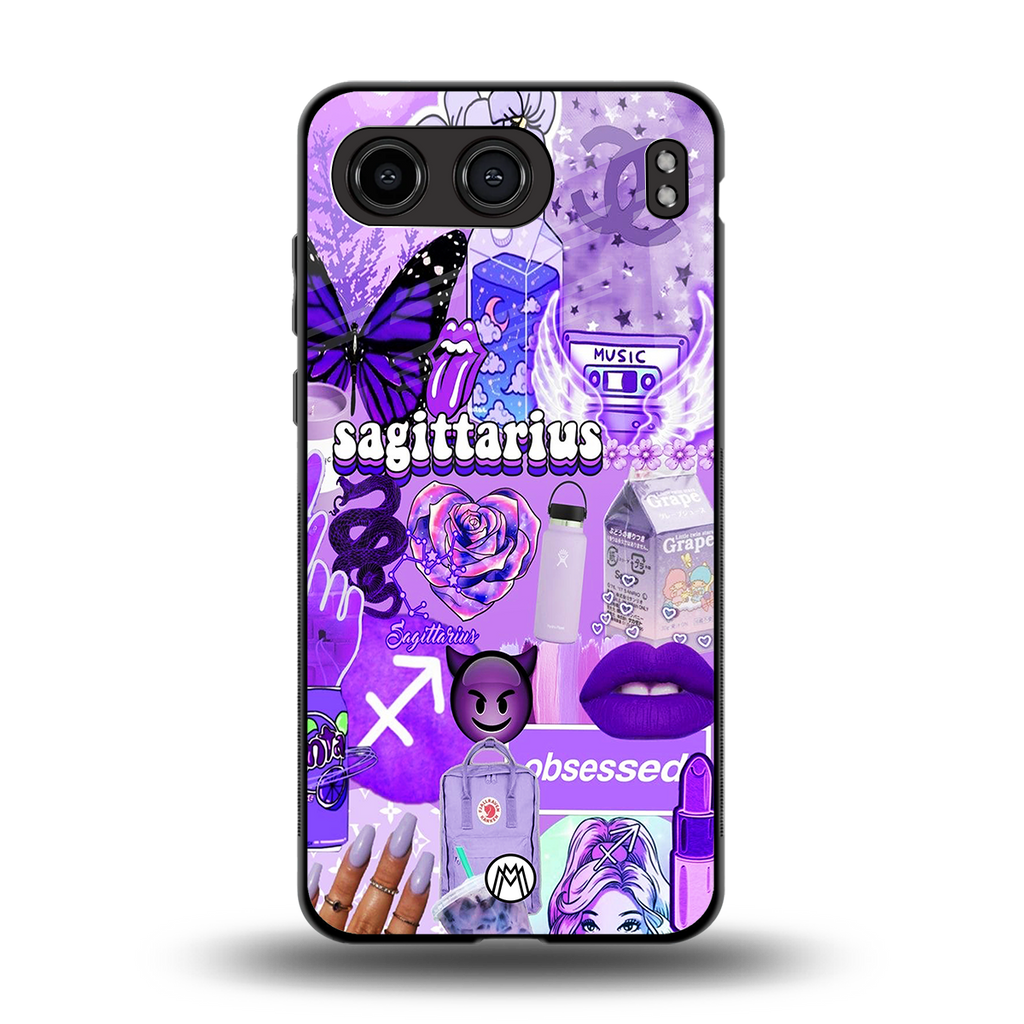 sagittarius aesthetic collage back phone cover | glass case for oneplus nord 4