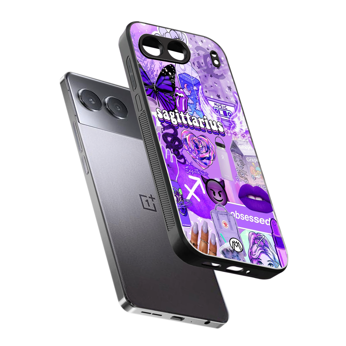 sagittarius aesthetic collage back phone cover | glass case for oneplus nord 4