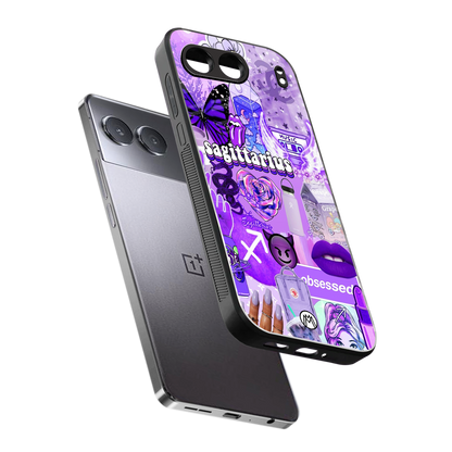 sagittarius aesthetic collage back phone cover | glass case for oneplus nord 4