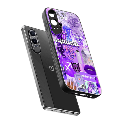 sagittarius aesthetic collage back phone cover | glass case for oneplus nord ce 4 lite