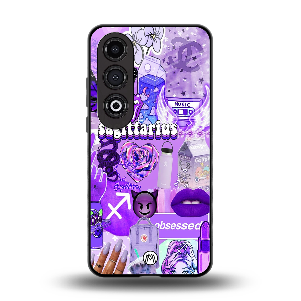 sagittarius aesthetic collage back phone cover | glass case for oneplus nord ce 4
