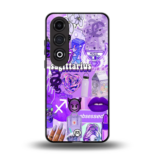sagittarius aesthetic collage back phone cover | glass case for oneplus nord ce 4