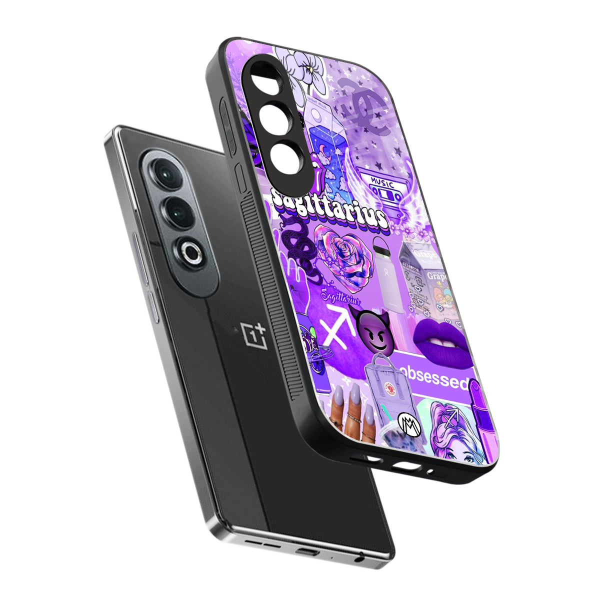 sagittarius aesthetic collage back phone cover | glass case for oneplus nord ce 4