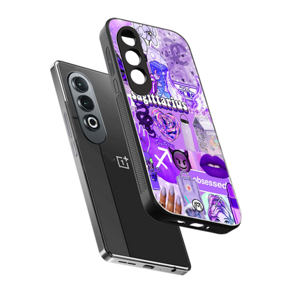 sagittarius aesthetic collage back phone cover | glass case for oneplus nord ce 4