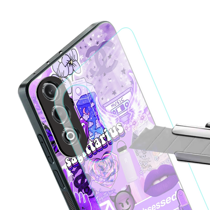 sagittarius aesthetic collage back phone cover | glass case for oneplus nord ce 4