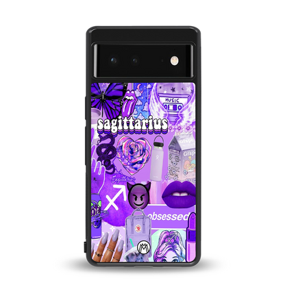 sagittarius aesthetic collage back phone cover | glass case for Google Pixel 6A