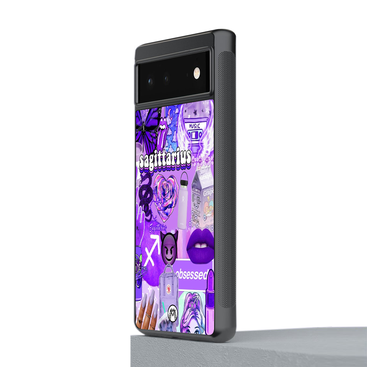 sagittarius aesthetic collage back phone cover | glass case for google pixel 6