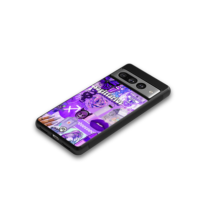 sagittarius aesthetic collage back phone cover | glass case for google pixel 7 pro