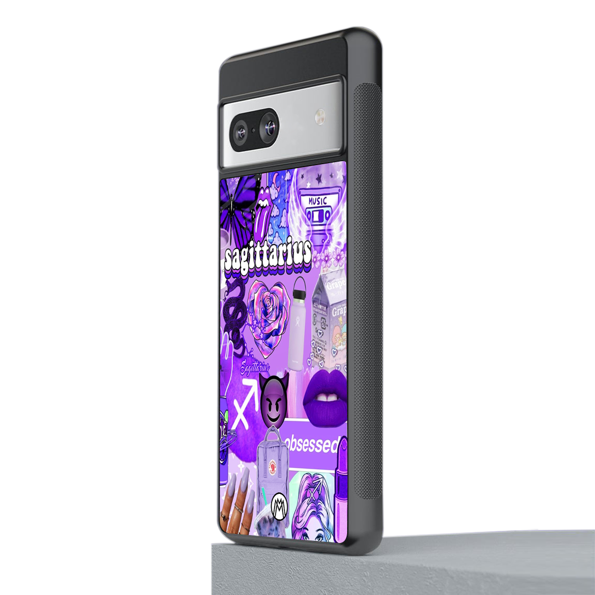 sagittarius aesthetic collage back phone cover | glass case for Google Pixel 7