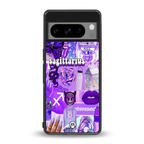 sagittarius aesthetic collage back phone cover | glass case for google pixel 8 pro