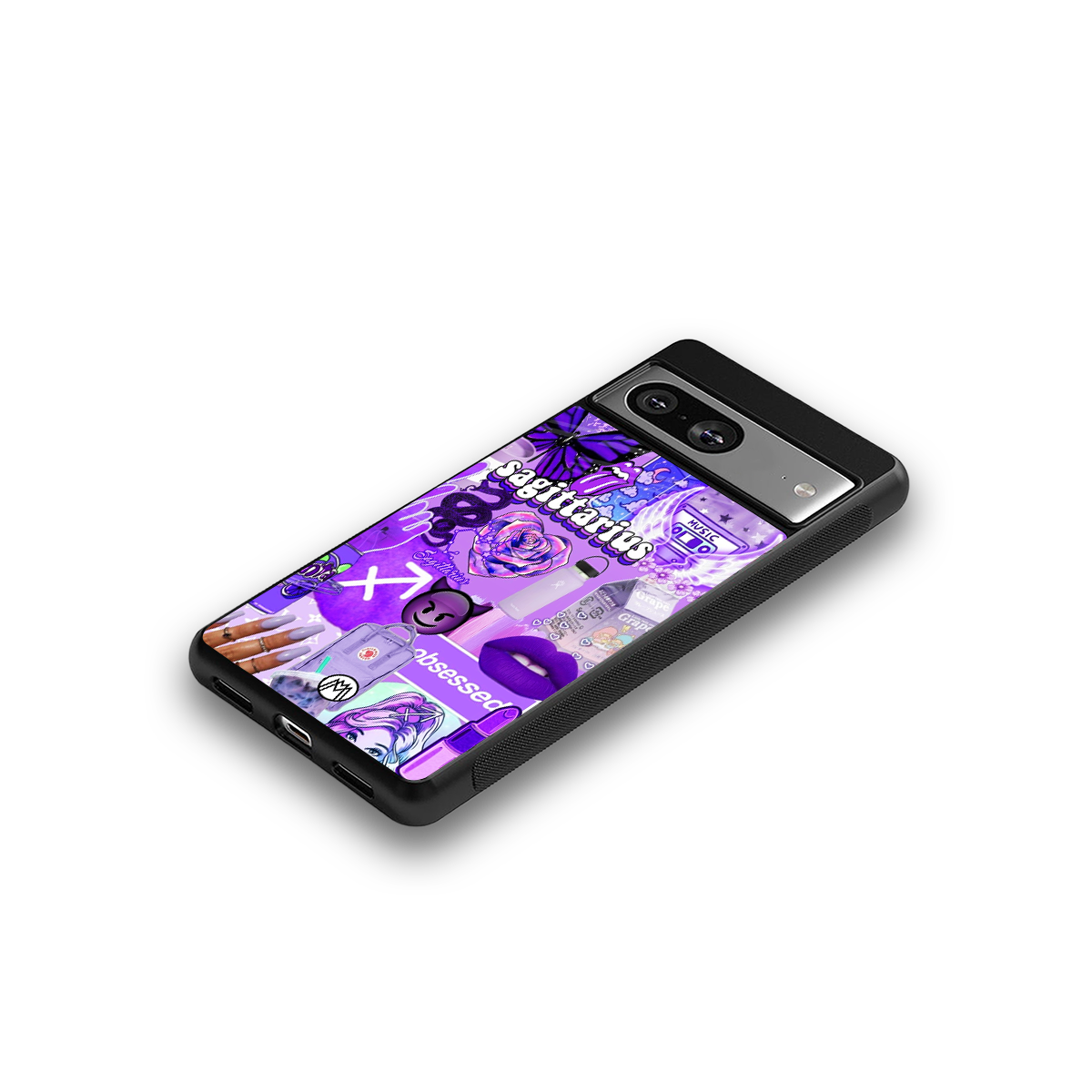 sagittarius aesthetic collage back phone cover | glass case for Google Pixel 8