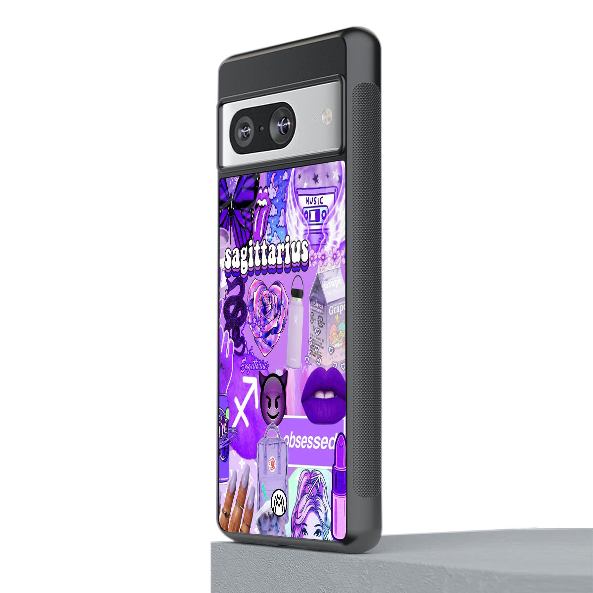 sagittarius aesthetic collage back phone cover | glass case for Google Pixel 8