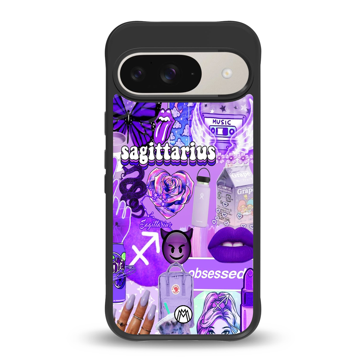 sagittarius aesthetic collage back phone cover | glass case for google pixel 9