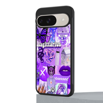 sagittarius aesthetic collage back phone cover | glass case for google pixel 9