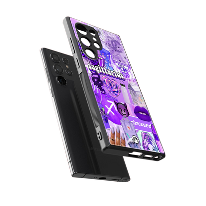 sagittarius aesthetic collage back phone cover | glass case for samsung galaxy s23 ultra