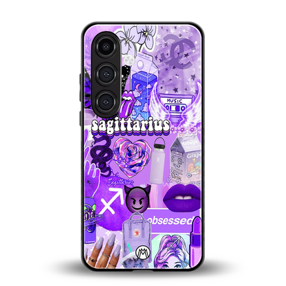 sagittarius aesthetic collage back phone cover | glass case for samsung galaxy s23 plus