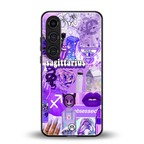 sagittarius aesthetic collage back phone cover | glass case for samsung galaxy s24 fe
