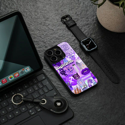 sagittarius aesthetic collage back phone cover | glass case for iphone 16