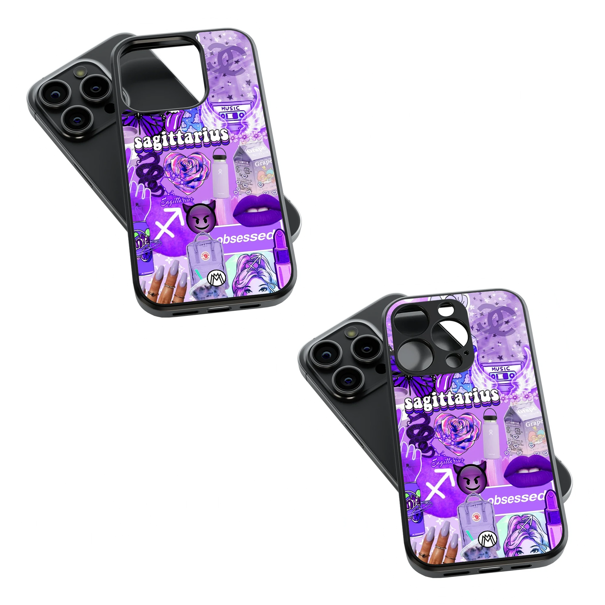 Trendy Glass Back Mobile Case for iPhone, Samsung, Redmi, OnePlus, Google Pixel, Motorola
