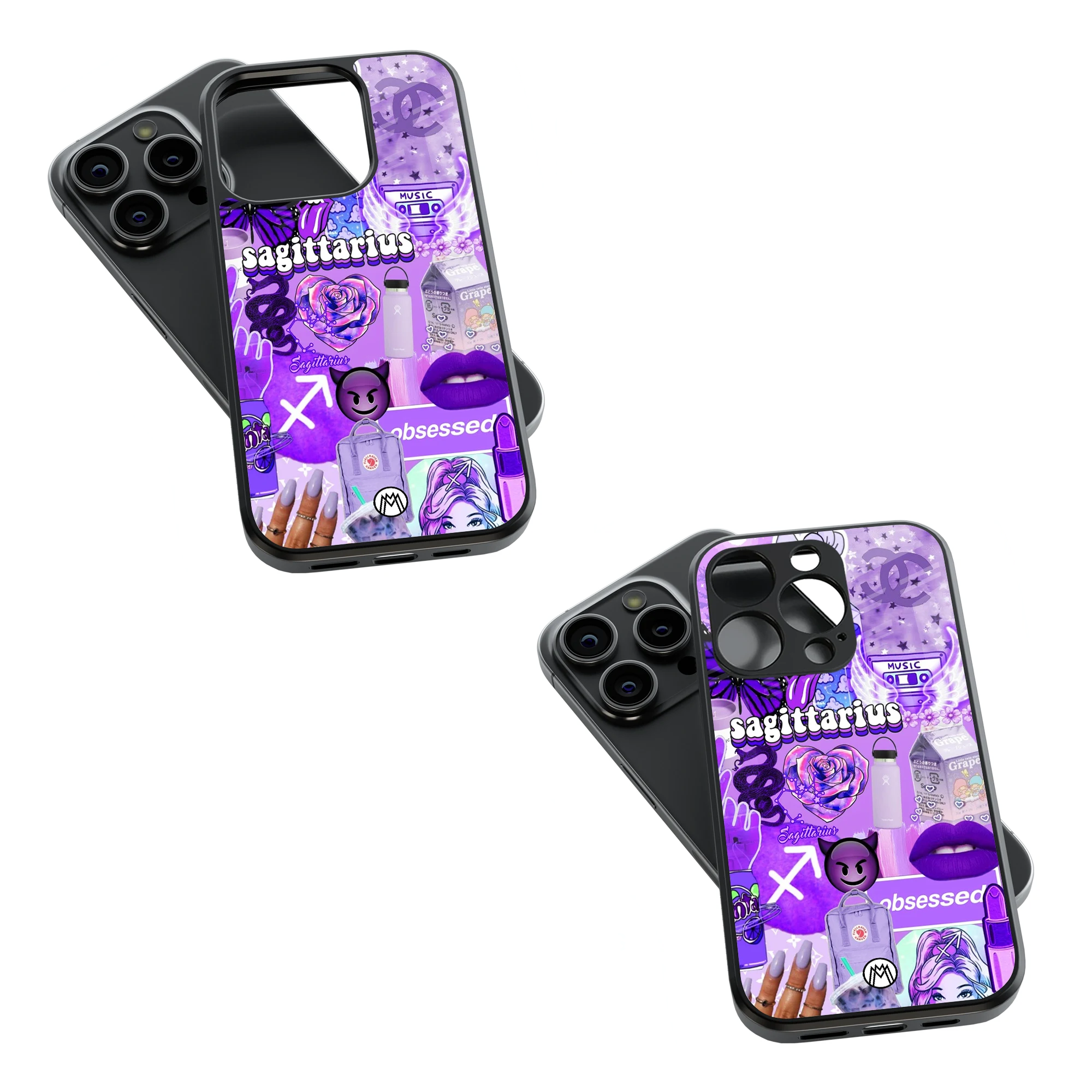 Trendy Glass Back Mobile Case for iPhone, Samsung, Redmi, OnePlus, Google Pixel, Motorola