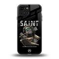 saint back phone cover | glass case for iphone 13 mini