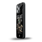 saint back phone cover | glass case for iphone 13 pro max