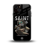 saint back phone cover | glass case for iphone 13