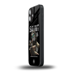 saint back phone cover | glass case for iphone 16 plus