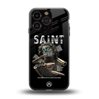 saint back phone cover | glass case for iphone 16 pro