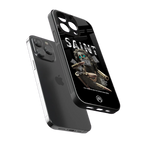 saint back phone cover | glass case for iphone 16 pro