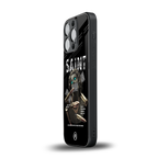 saint back phone cover | glass case for iphone 16 pro