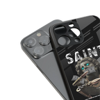 saint back phone cover | glass case for iphone 16 pro