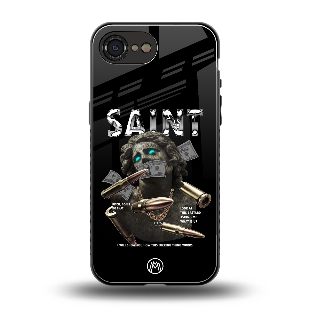 saint back phone cover | glass case for iphone 16e
