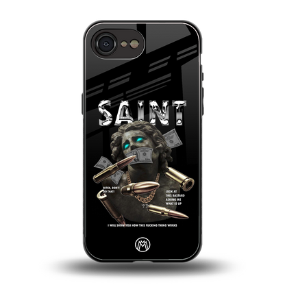 saint back phone cover | glass case for iphone 16e
