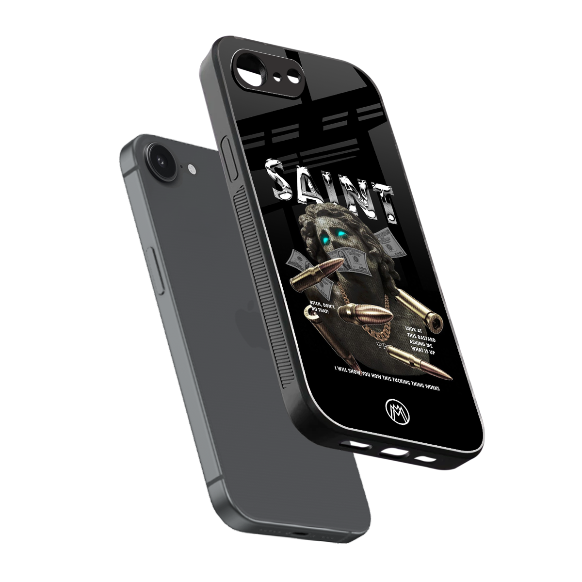 saint back phone cover | glass case for iphone 16e
