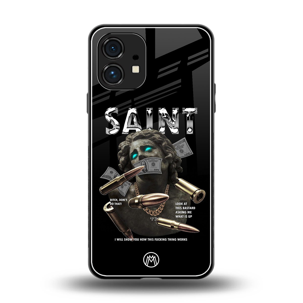 saint back phone cover | glass case for nothing phone 1