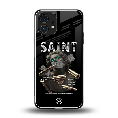 saint back phone cover | glass case for nothing phone 1