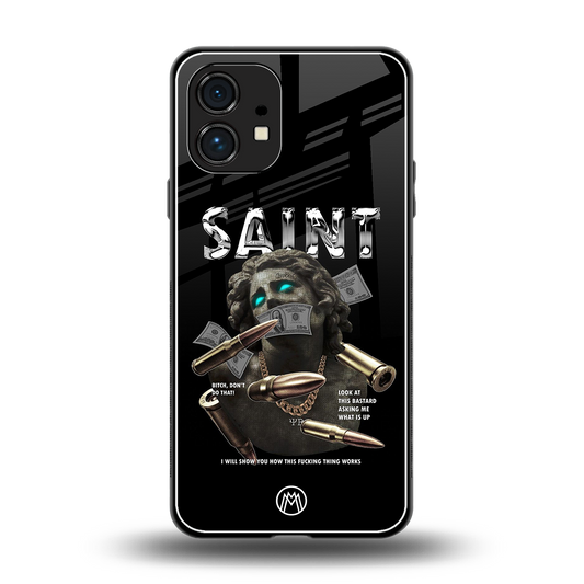 saint back phone cover | glass case for nothing phone 1
