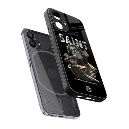 saint back phone cover | glass case for nothing phone 1