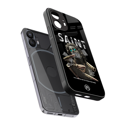 saint back phone cover | glass case for nothing phone 2
