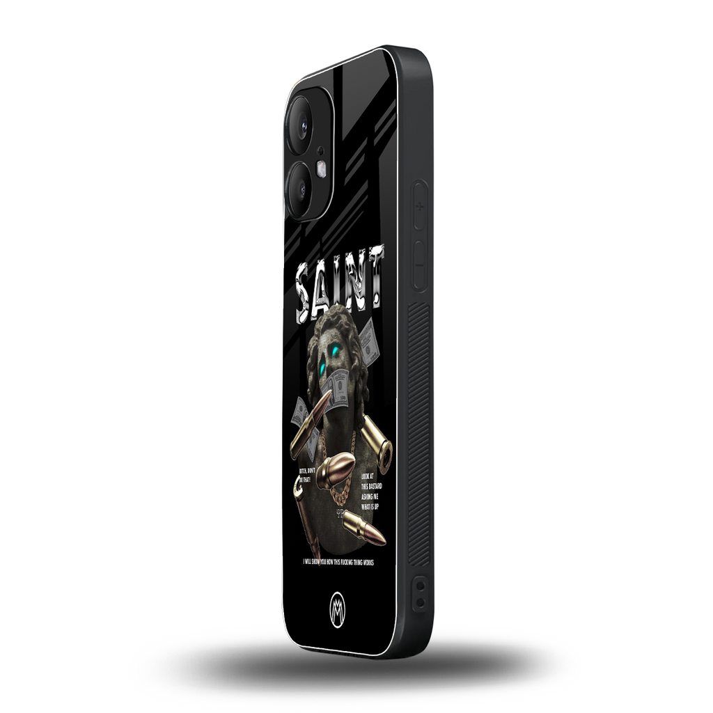 saint back phone cover | glass case for nothing phone 2
