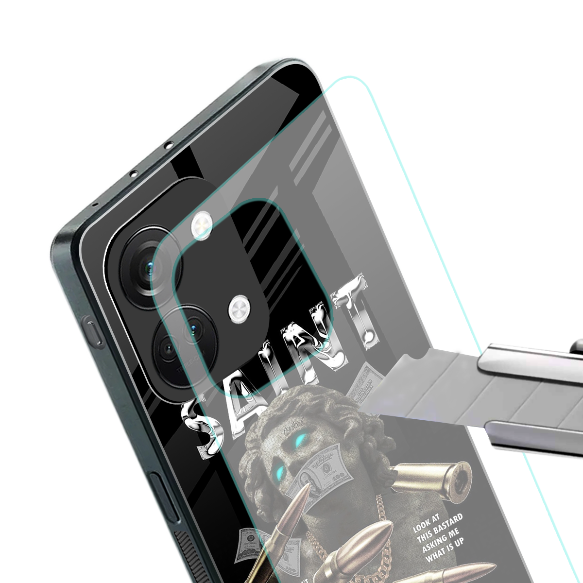 saint back phone cover | glass case for oneplus nord 3