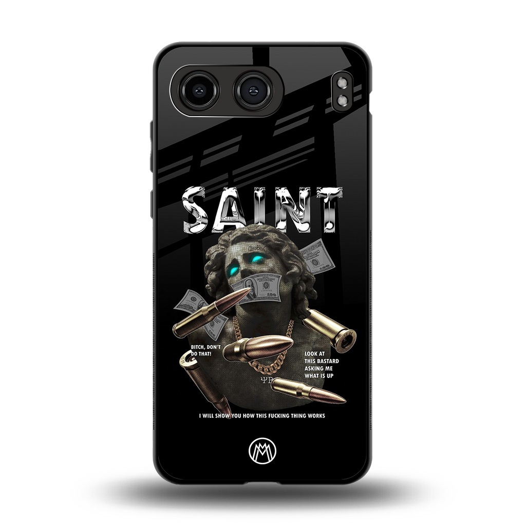 saint back phone cover | glass case for oneplus nord 4