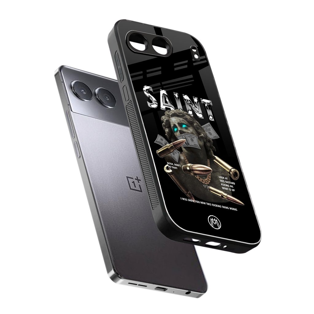 saint back phone cover | glass case for oneplus nord 4